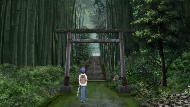 Stone steps and torii gate of Jukisan Shrine